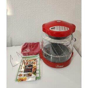 Red Nuwave Pro Infrared Oven 20339 Extender Ring Cooking Tray Cookbook DVD Rack